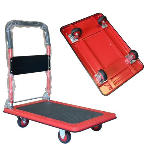 高負荷頑丈な折りたたみ鋼プラットフォームトロリー300kg