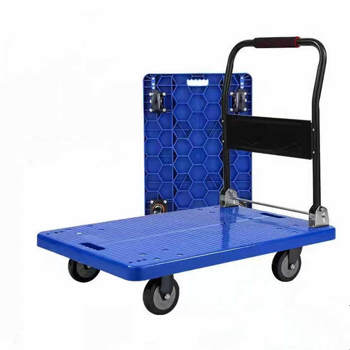 トロリーメーカー200kg 450kgヘビーデューティ折りたたみ式プラスチックプラットフォームトロリーハンドワーゲン